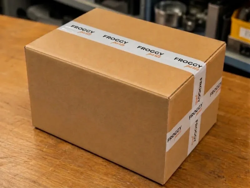 Colis FroggyParts, prêt à être expédié.